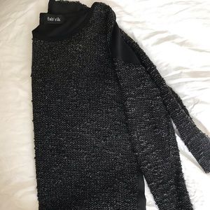 Black & Gold Fab’rik sweater with Blouse Backing S